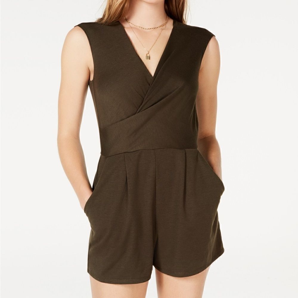 Fishbowl Olive Short Romper